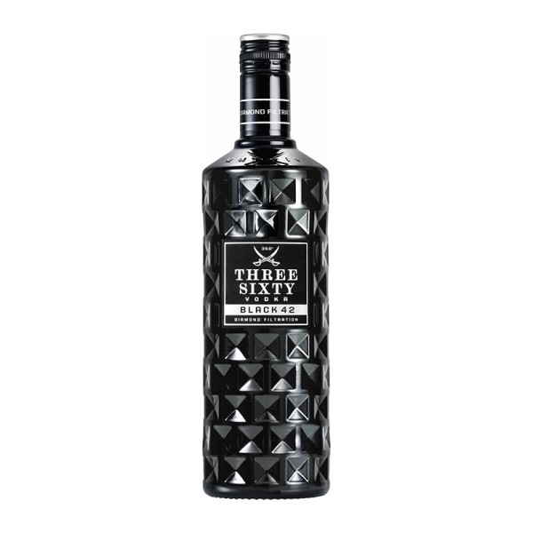 Three Sixty Vodka Black 42% 0,7 L