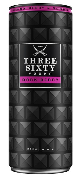 Three Sixty Vodka Dark Berry 10% 0,33 L Dose inkl. Pfand