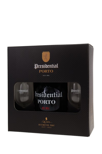 Presidential Porto Ruby 19% 0,75 + 2 Gläser