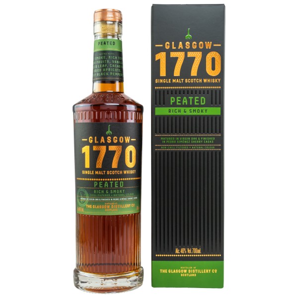 1770 Glasgow Single Malt Scotch Whisky - Rich & Smoky 46% 0,7L Peated