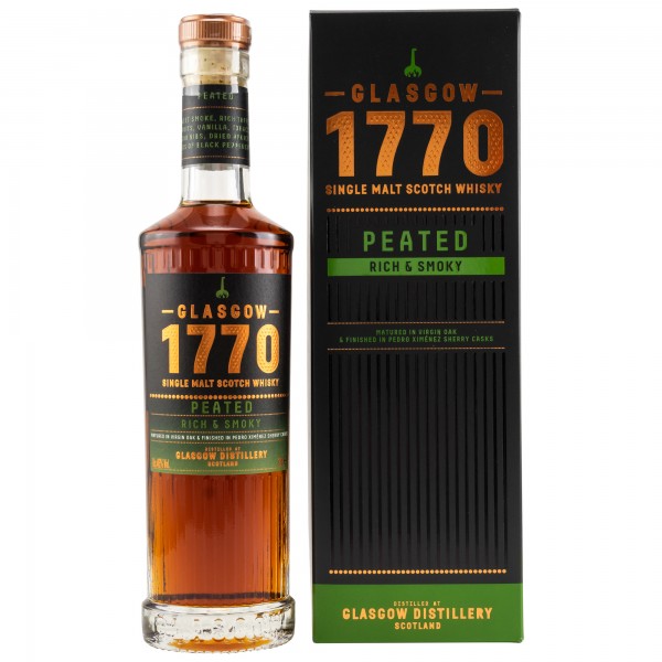 1770 Glasgow Single Malt Scotch Whisky - Rich & Smoky 46% 0,5L Peated