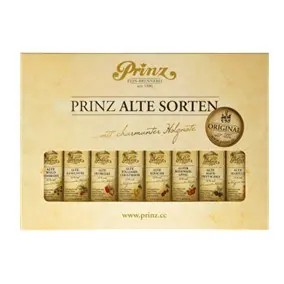 Prinz Schnaps: Alte Sorten Kollektion | Set von 8 Flaschen à 0,04 Liter 